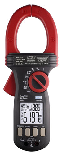 AC / DC TRMS Clamp on multimeter VFD, EF-Detection, PC Interface For Solar Application