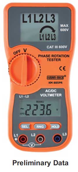 Phase Rotation Tester With Voltmeter