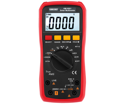 True RMS High Voltage Solar Multimeter (AC/DC Voltage 2000V)